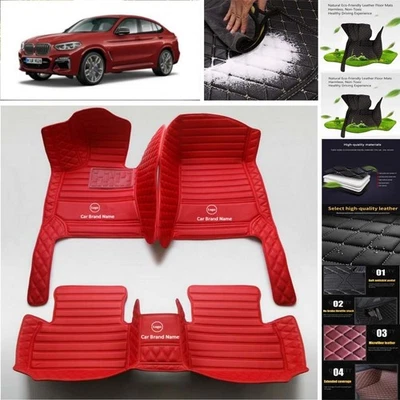 For BMW X3 Car Floor Mats Waterproof Auto Custom Liner Carpets PU Leather Foto 1 de 4