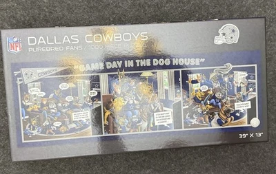 Dallas Cowboys Puzzle Lot Of 2 Panoramic 1000 Pieces Complete Free Shipping - Image 1 of 4