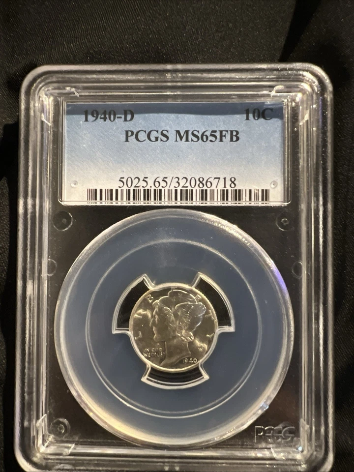 1940-D Mercury Dime, Full Bands, PCGS MS-65 FB ** Gorgeous Sharp Beauty!!! - Image 1 of 2