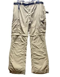Columbia Pants Adult 42x32 Khaki Convertible Cargo Utility Hiking Outdoor Mens - Picture 1 of 13