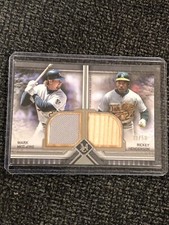 2023 Topps Museum Mark McGwire Rickey Henderson Dual Jersey Bat /50 Athletics