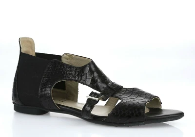 AGL Euro 2 Black Snake Print Gladiator Sandals Z5103* Size 7.5 US / 37.5N - Imagem 1 de 4