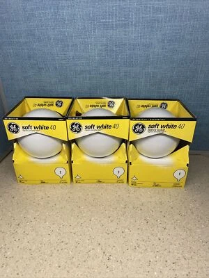 NOS - GE 36191 Globe Soft White Bulbs 40 Watts 3/Pack - 5” Globe - Image 1 of 4