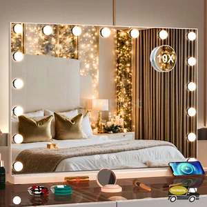 60x52 cm Makeup Mirror Hollywood Vanity Mirrors With Light 17 Dimmable LED Bulbs - Picture 1 of 12