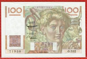 BANQUE DE FRANCE 4.6.1953 100 FRANCS (PICK#128d) XF/AU - Picture 1 of 2