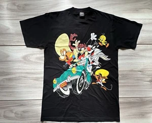 Vintage Looney Tunes Gang T-Shirt Einzelnaht schwarz Sherry's Best Label Large - Bild 1 von 6