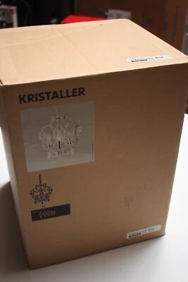 Nueva araña Ikea Kristaller 3 brazos caja abierta plateada y cristal Foto 1 de 3