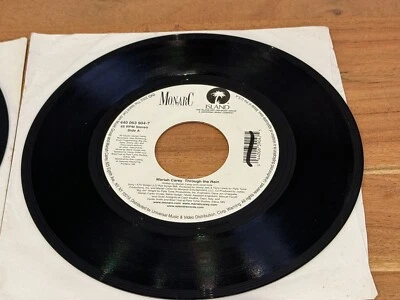 MARIAH CAREY Through The Rain, 7" 45rpm, Vinyl 4 Pack! Rare + U2 Discotheque 7” - Image 1 of 4
