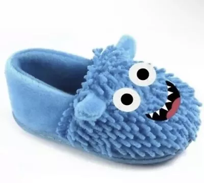 Toddler Boys Monster  Blue Slippers Size 3 - Image 1 of 4