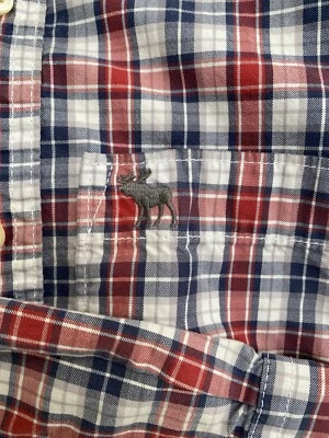 Abercrombie & Fitch Shirt Mens Medium Plaid Button Up Muscle Preppy Casual - Image 1 of 4