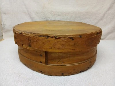 Vintage Round Banded Wood Cheese Pantry Box  - Image 1 of 4