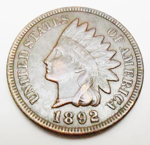 1892 P Indian Head Cent Penny *AU - ABOUT UNCIRCULATED* *FREE SHIPPING* Cover