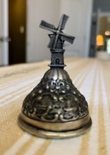 Vintage 1937 Silver Dutch Windmill Bell.