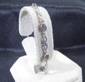 2.75ct Colour Change Alexandrite Solid Sterling Silver AdjustableTennis Bracelet - Picture 1 of 20