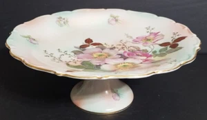 Schumann Arzberg Pedestal Cake Plate Hand Painted - Picture 1 of 15