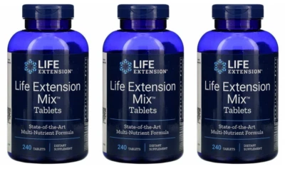 Life Extension Mélange Comprimés 3X240Tabs Multivitamine Vitamine E / Aminé Acid - Photo 1/3
