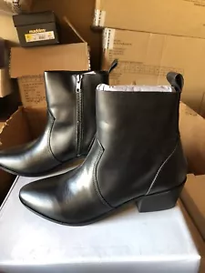 Report Isadora schwarze Damen-Stiefeletten aus Leder mit Absatz Größe 9 - Bild 1 von 11