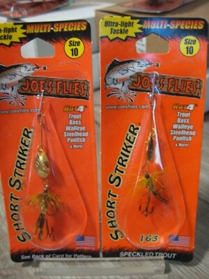 2 Joe's Flies En Línea Talla 10 SpinnerBaits Striker Corto/Trucha Moteada 163-10 Foto 1 de 4
