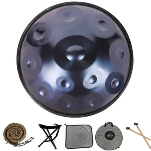 440HZ Blue 12 Notes Hand Pan Drums 56cm D Minor Steel Tongue Drum with Soft Bag - Picture 1 of 6