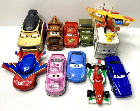 Disney Pixar Cars Lot Of 11 Collectible Cars Lightning Mcqueen Mattel Metal Toys Cover