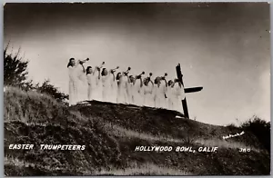 Postcard RPPC Hollywood Bowl California Easter Trumpeteers Bob Plunkett Photo - Picture 1 of 2
