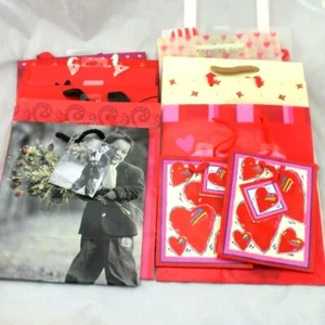 Valentines Day Gift Bags Mixed Lot of 16 NEW Love Hearts Lace Cupid Flowers  - Picture 1 of 4