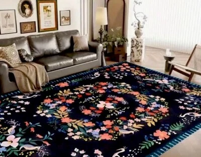 5 x 7 Богемский сад сад цветок цветочный искусства сад богемное мягкий бархатный ковер - Изображение 1 из 4