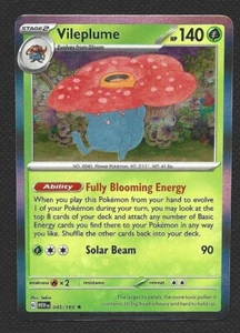 Pokemon Scarlet & Violet 151 Vileplume 045/165 Holo Rare Near Mint - Picture 1 of 2