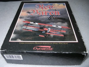 1990 Red Baron PC Game by Dynamix Large Big Retail Box - GC - 3.5" Media - Picture 1 of 9