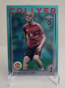 2024-25 TOPPS CHROME UEFA TOBY COLLYER RC AQUA REFRACTOR #18 Ser #173/199 - Picture 1 of 2