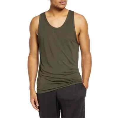 Calvin Klein Ultra Soft Stretch Solid Tank COLOR OLIVE SIZE LARGE NEW - Image 1 of 4