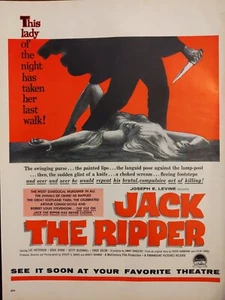 1960 Jack the Ripper movie flyer, Lee Patterson, Eddie Byrne, Betty McDowall - Picture 1 of 1