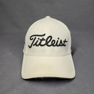 Gorra de golf Titleist New Era blanca talla M/L rendimiento logotipo elástico Foto 1 de 4