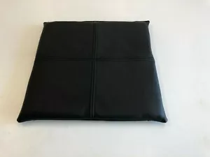 echt Leder schwarz Sitzkissen Stuhlkissen Auflage Gelschaum 35x35 cm Antirutsch - Bild 1 von 5