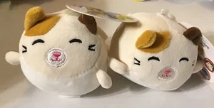 Mochila pequeña de felpa suave Smoochy Pals clip llavero animal de peluche - gato NUEVO - Imagen 1 de 3