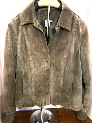 Chaqueta Live a Little Vintage Para Mujer Gamuza Verde Musgo - Cottagecore Talla Mediana Foto 1 de 4