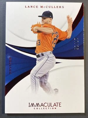 2018 Immaculate Collection #143 Lance McCullers Ruby Red Parallel - SSP /25 - Image 1 of 3