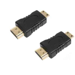 2X HDMI Standard Male to Mini Male Adapter Connector Coupler High Quality - Bild 1 von 6