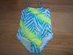 Size XS 4-5 OP Ocean Pacific One Piece Swimsuit Bathing Swim White Turquoise New - Picture 1 of 3