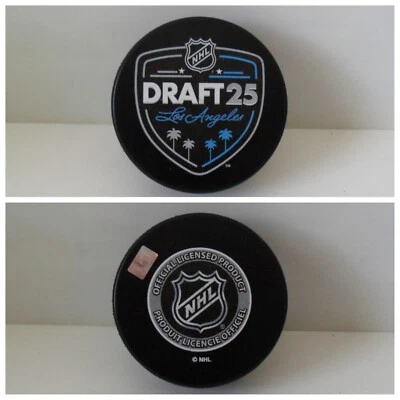 IN GLAS CO 2025 NHL Draft Puck BRAND NEW! Los Angeles - Matthew Schaefer 1st Overall Pick