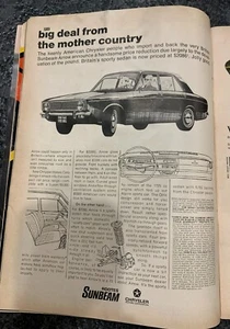 1968 Sunbeam (Chrysler) Arrow advertisement 9X11", from June 1968 Road and Track - Picture 1 of 1