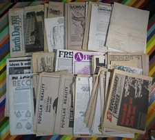 1970/1980s newspaper ephemera lot Revolution Activism Feminism Worker + RARE Htf