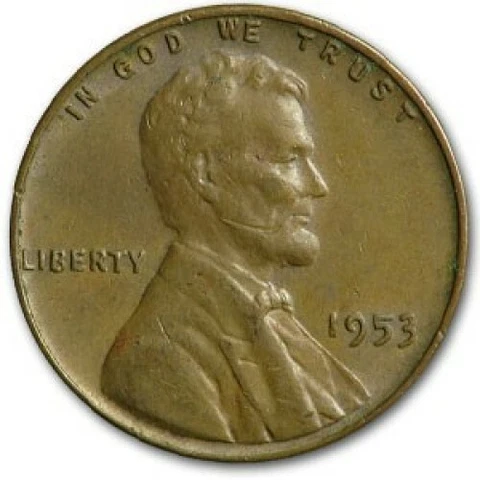 1953 P - Lincoln Wheat Penny - G/VG Cover
