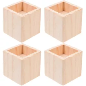 4pcs Bed Risers Furniture Risers Lifts Wood Risers Bed Sofa Caster Cup (5cm) - Picture 1 of 12