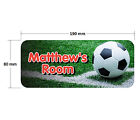Football Door Plaque Red - Soccer Personalised Childrens Bedroom Sign Boys Girls