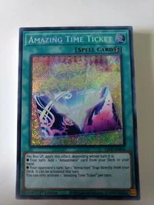 Yu-Gi-Oh! Lightning Overdrive Secret Rare Amazing Time Ticket LIOV-EN056 - Picture 1 of 1