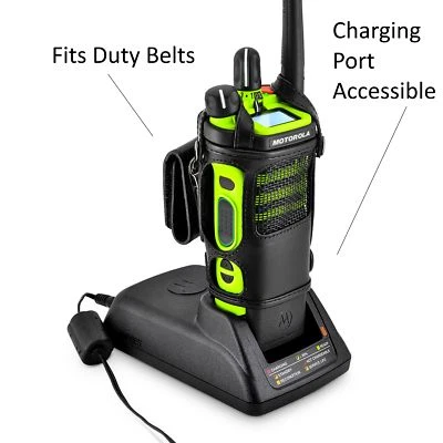 Motorola APX8000XE Estuche Soporte Tortuga, Funda Cinturón Cuero Negro Resistente Foto 1 de 4