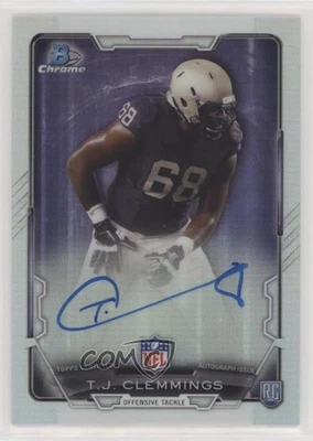 2015 Bowman Chrome Rookie Auto Refractor TJ Clemmings #RCRA-TJC Auto RC - Image 1 of 2