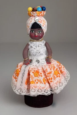 Vintage Caribbean Topsy Turvy Doll Island Tourist Souvenir Ethnic Folk Art - Image 1 of 4