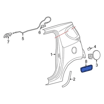 For Scion iQ 2012-2015 Scion 6294012180 Rear Quarter Panel Vent Foto 1 de 2